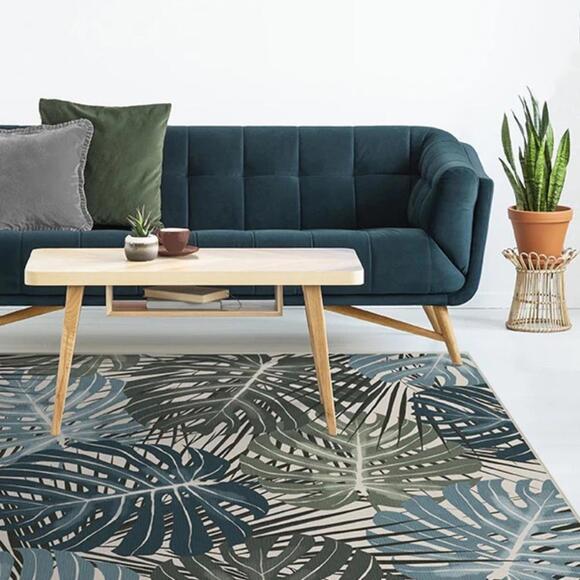 Monstera Jade Washable Rug - Picture 5 of 5